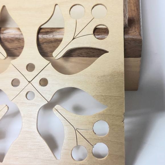 Two-tone Wood Trinket Box, Keepsake, Potpourri Box Hand Made, Scroll Saw Top - Picture 13 of 13